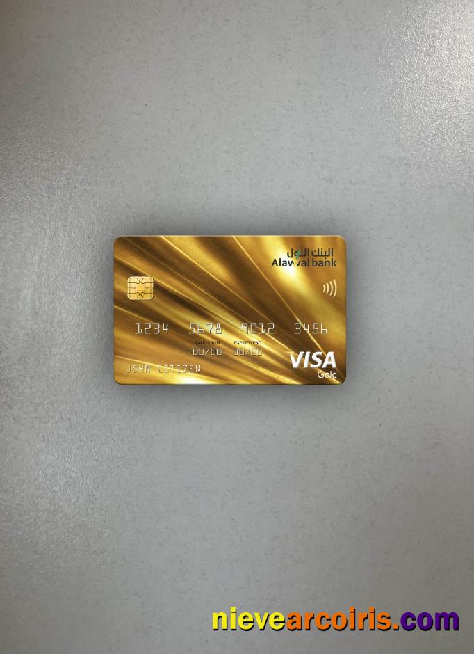 Saudi Arabia Alawwal Bank visa gold card photolook